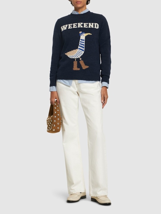 Weekend Max Mara: Ombrosa alpaca blend logo sweater - women_1 | Luisa Via Roma