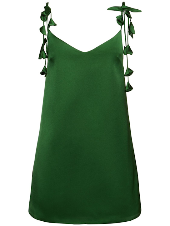 Self-portrait: Satin flower mini dress - women_0 | Luisa Via Roma