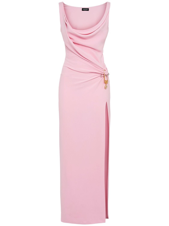 Versace: Silk cady gown - women_0 | Luisa Via Roma
