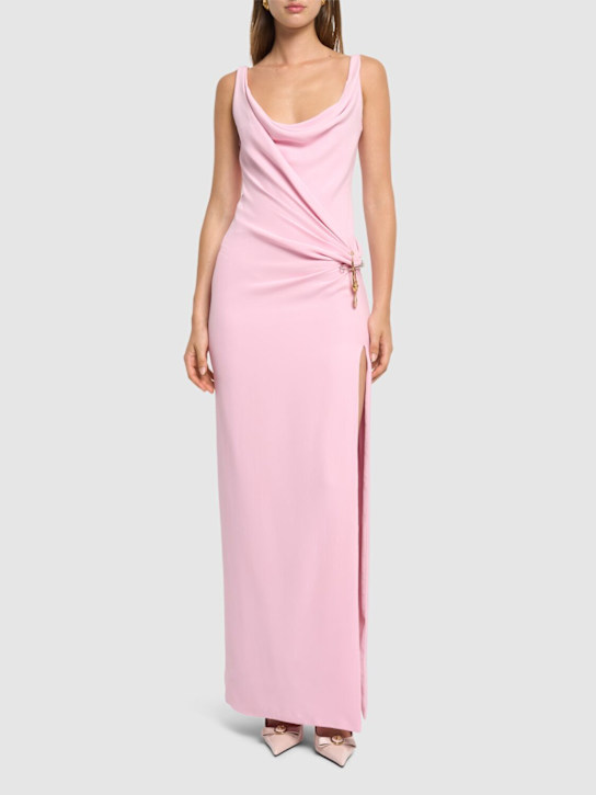 Versace: Silk cady gown - women_1 | Luisa Via Roma
