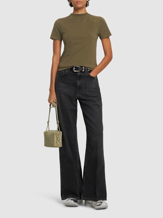 Entire Studios: Mini stretch cotton t-shirt - Green - women_1 | Luisa Via Roma