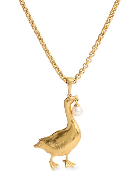 Moschino: Duck pendant necklace - women_0 | Luisa Via Roma