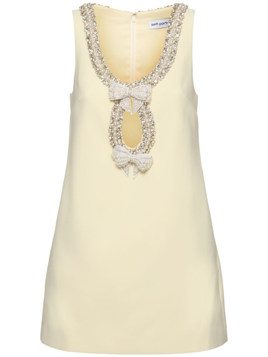 Self-portrait: Crepe bow mini dress - women_0 | Luisa Via Roma