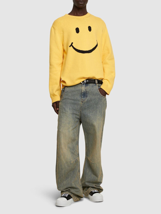 Moschino: Smile knit sweater - men_1 | Luisa Via Roma