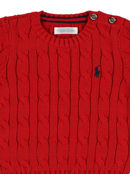 Polo Ralph Lauren: Maglia in cotone con ricami - kids-girls_1 | Luisa Via Roma