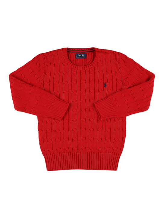 Polo Ralph Lauren: Maglia in cotone con logo - kids-girls_0 | Luisa Via Roma