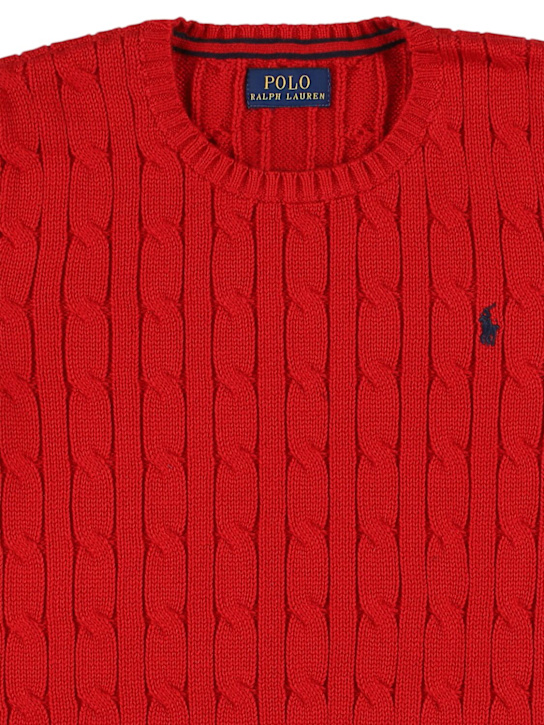 Polo Ralph Lauren: Maglia in cotone con logo - kids-girls_1 | Luisa Via Roma