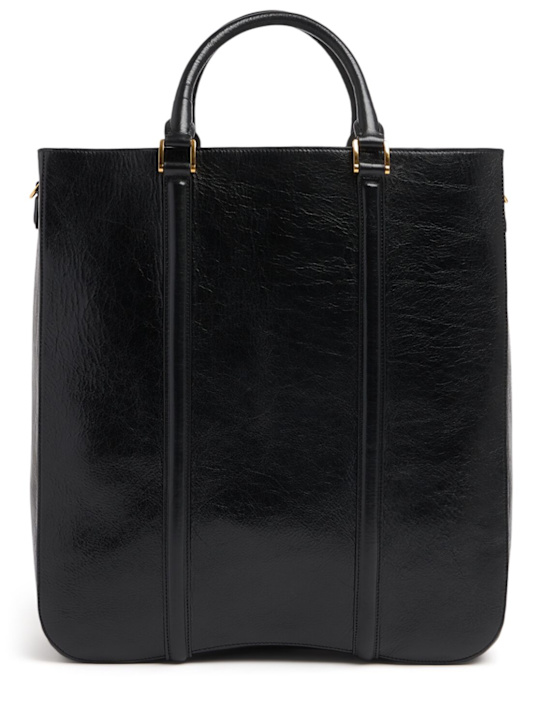 AMI Paris: N/S Paris Paris shiny leather tote bag - women_0 | Luisa Via Roma