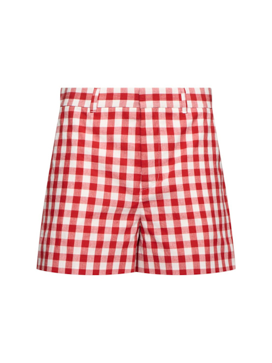 Checked poplin shorts