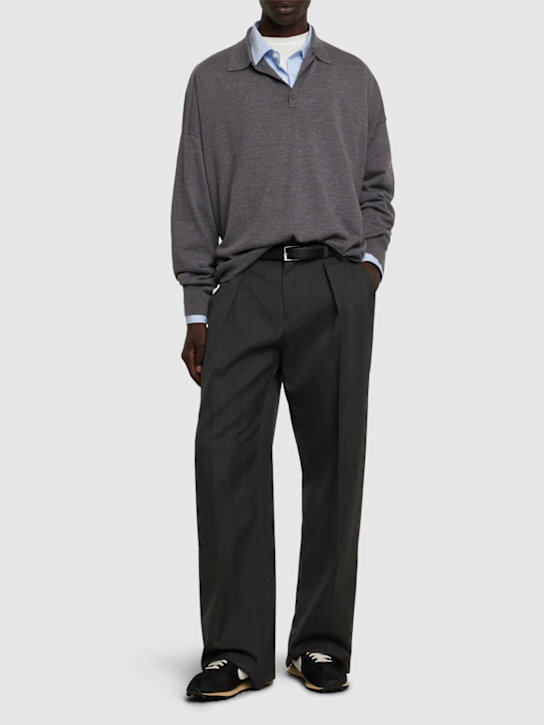 The Frankie Shop: Meriel wool polo sweater - men_1 | Luisa Via Roma