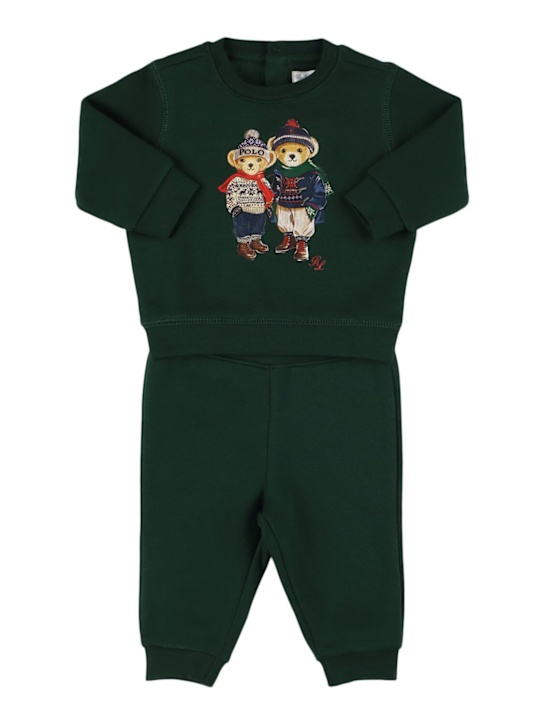 Polo Ralph Lauren: Printed cotton blend sweatshirt & pants - kids-girls_0 | Luisa Via Roma