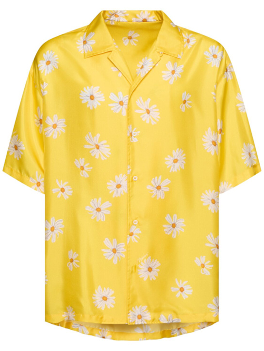 Moschino: Short sleeve daisy print shirt - men_0 | Luisa Via Roma