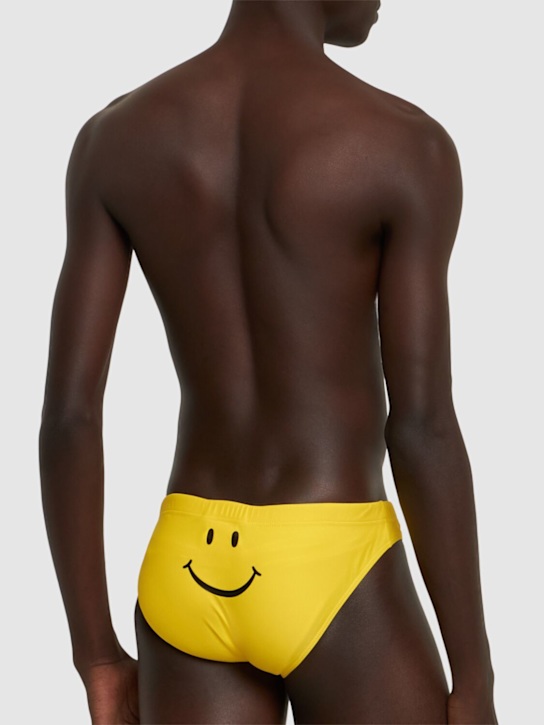 Moschino: Iconic Archive swim briefs - Yellow - men_2 | Luisa Via Roma