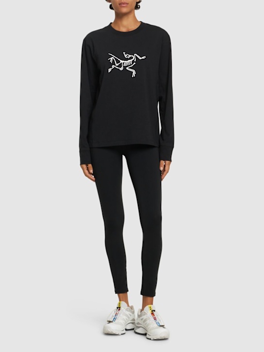 Arc'teryx: T-shirt a maniche lunghe Archaeopteryx con logo - women_1 | Luisa Via Roma