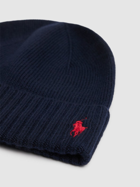 Polo Ralph Lauren: Cappello in maglia misto lana con logo - kids-girls_1 | Luisa Via Roma