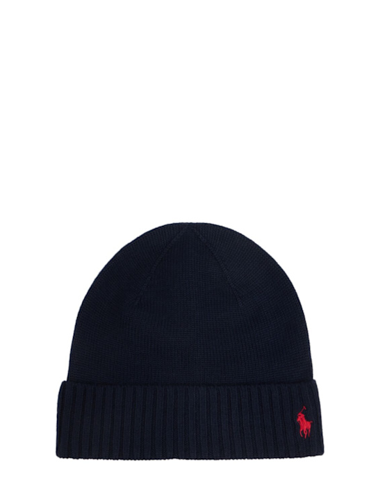 Polo Ralph Lauren: Cappello in maglia misto lana con logo - kids-girls_0 | Luisa Via Roma