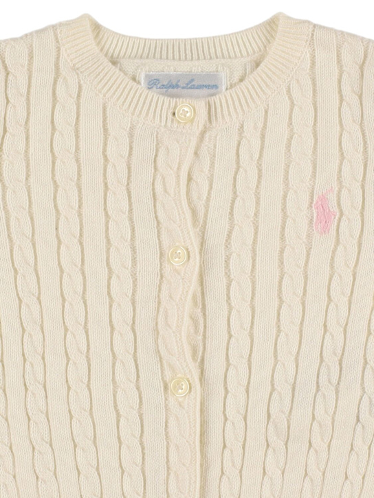 Polo Ralph Lauren: Cardigan in maglia di cotone con ricami - kids-girls_1 | Luisa Via Roma