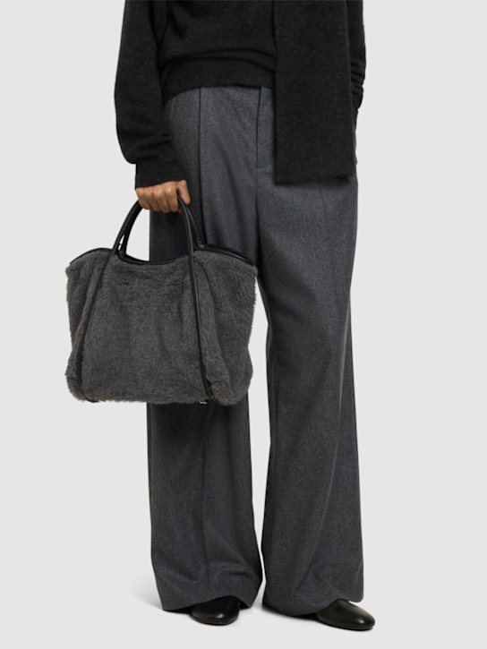 Max Mara: Small TMarin2 teddy top handle bag - women_1 | Luisa Via Roma
