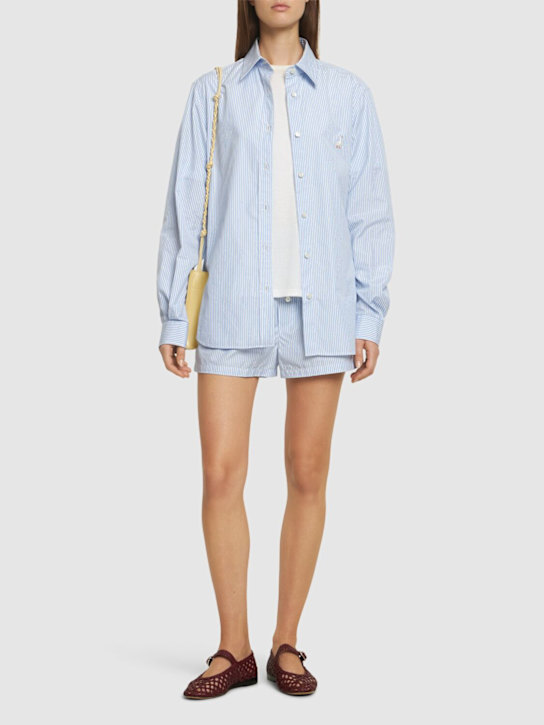 Moschino: Striped cotton shirt - women_1 | Luisa Via Roma