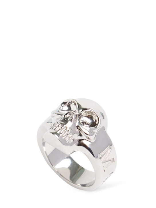 McQueen: Skull brass ring - Palladium - men_0 | Luisa Via Roma