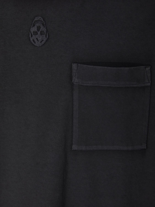 McQueen: Cotton t-shirt - Black - men_4 | Luisa Via Roma
