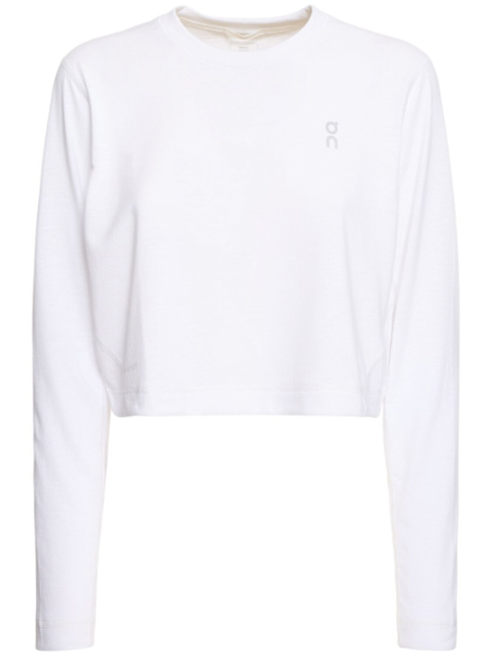 On: Active print cropped long sleeve t-shirt - women_0 | Luisa Via Roma