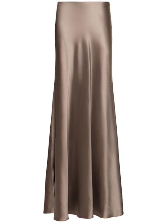 Ralph Lauren Collection: Flared satin long skirt - women_0 | Luisa Via Roma