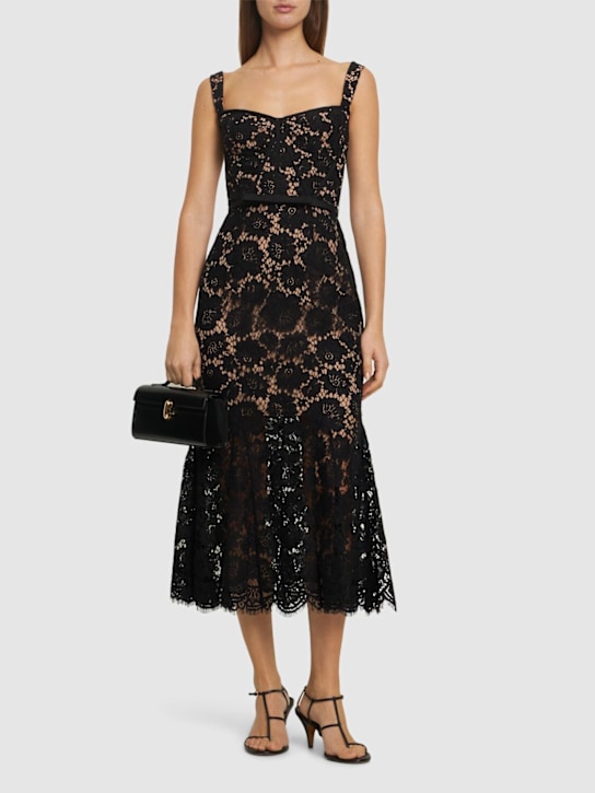 Self-portrait: Fine lace midi dress - women_1 | Luisa Via Roma