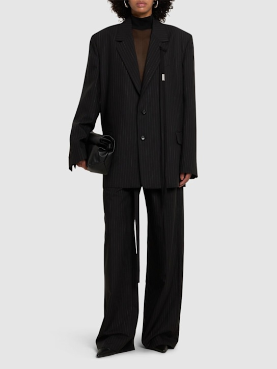 Ann Demeulemeester: Lizzie tailored pinstripe blazer - women_1 | Luisa Via Roma