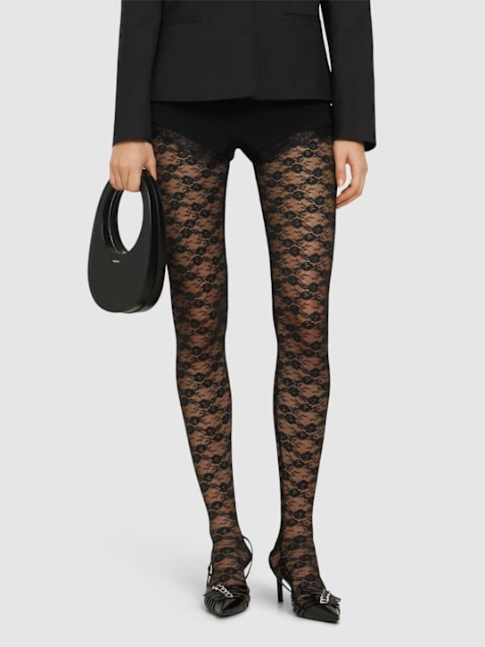 Self-portrait: C.Kane lace tights - Black - women_1 | Luisa Via Roma