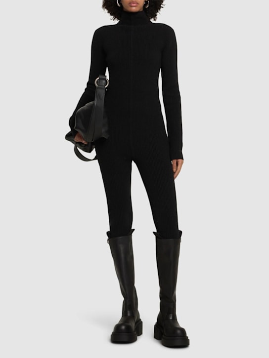 Rick Owens: Headon wool knit jumpsuit - women_1 | Luisa Via Roma