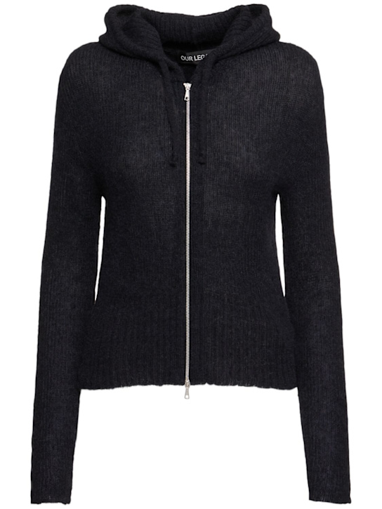 Our Legacy: Compact alpaca blend hoodie - women_0 | Luisa Via Roma