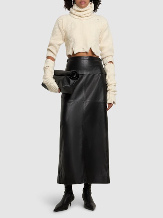 Ann Demeulemeester: Aliza 3-piece wool crop sweater set - women_1 | Luisa Via Roma