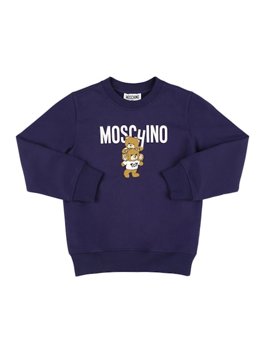 Moschino: コットンスウェットシャツ - kids-girls_0 | Luisa Via Roma