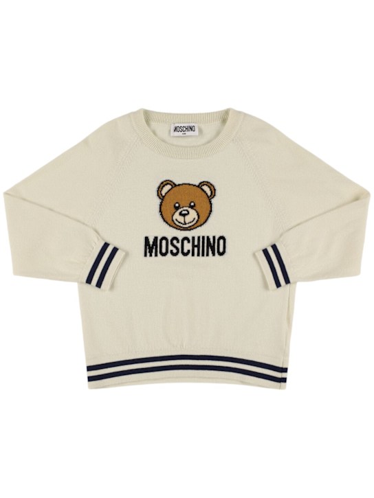 Moschino: Cotton blend knit sweater - kids-boys_0 | Luisa Via Roma