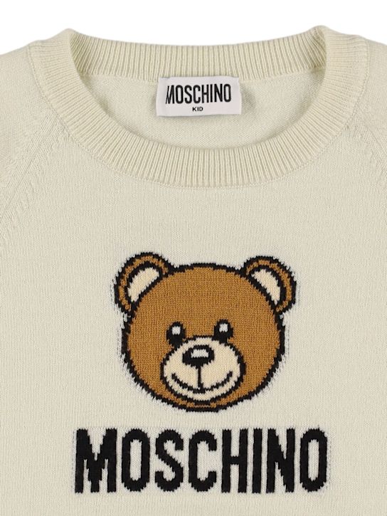 Moschino: Cotton blend knit sweater - kids-boys_1 | Luisa Via Roma
