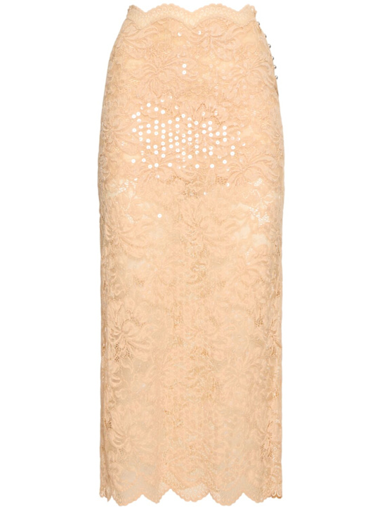 Sequined dentelle brodé skirt - Thumbnail 1