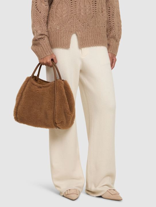 Max Mara: Small TMarin teddy top handle bag - women_1 | Luisa Via Roma