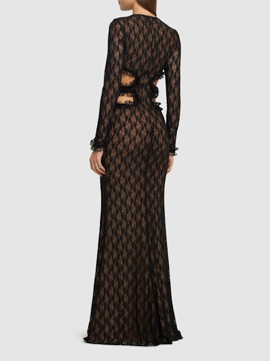 Self-portrait: C.Kane cut out lace maxi dress - Black - women_2 | Luisa Via Roma