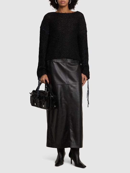 Acne Studios: Wool blend lace-up sweater - women_1 | Luisa Via Roma