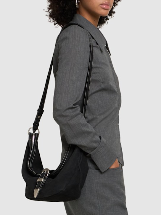 MARGESHERWOOD: Medium Belted nubuck shoulder bag - women_1 | Luisa Via Roma