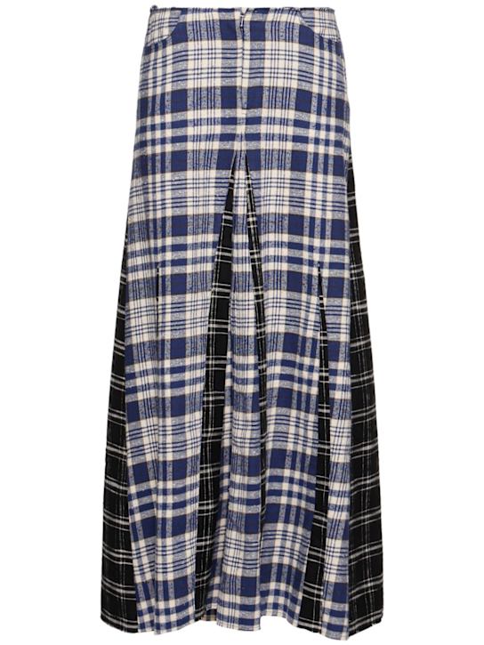Our Legacy: Rebel plaid cotton maxi skirt - women_0 | Luisa Via Roma