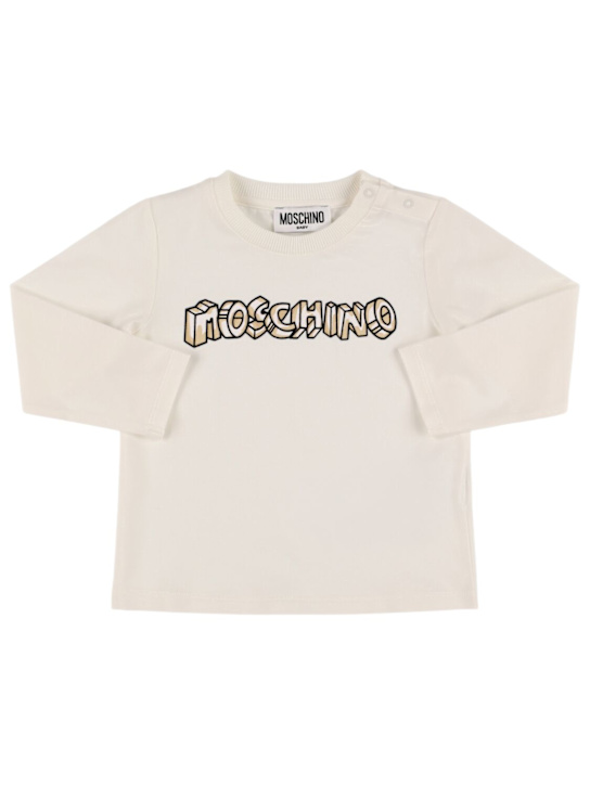 Moschino: コットン長袖Tシャツ＆ワンピース - kids-girls_1 | Luisa Via Roma