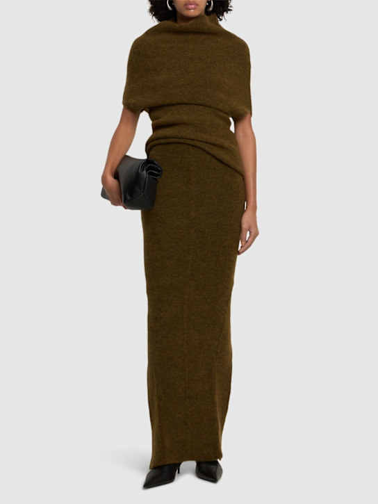 Rick Owens: Jupe en maille feutrée Pillar - women_1 | Luisa Via Roma