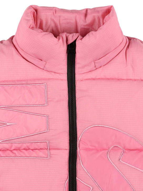MSGM: Nylon ripstop puffer jacket - kids-girls_1 | Luisa Via Roma
