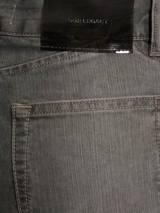 Our Legacy: Moto cotton bootcut jeans - Green - women_3 | Luisa Via Roma