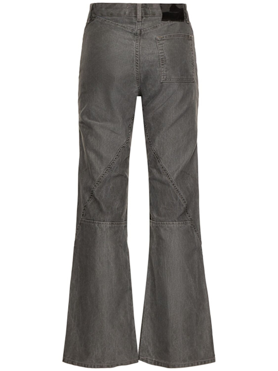Our Legacy: Moto cotton bootcut jeans - Green - women_4 | Luisa Via Roma