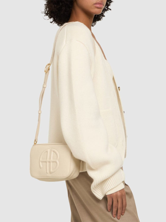 ANINE BING: Lili pebbled leather shoulder bag - women_1 | Luisa Via Roma