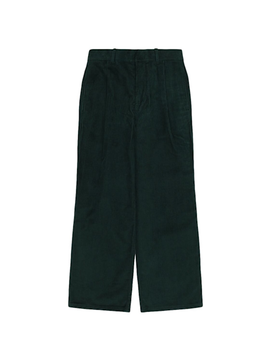 Burberry: Pantaloni in cotone millerighe - kids-girls_0 | Luisa Via Roma