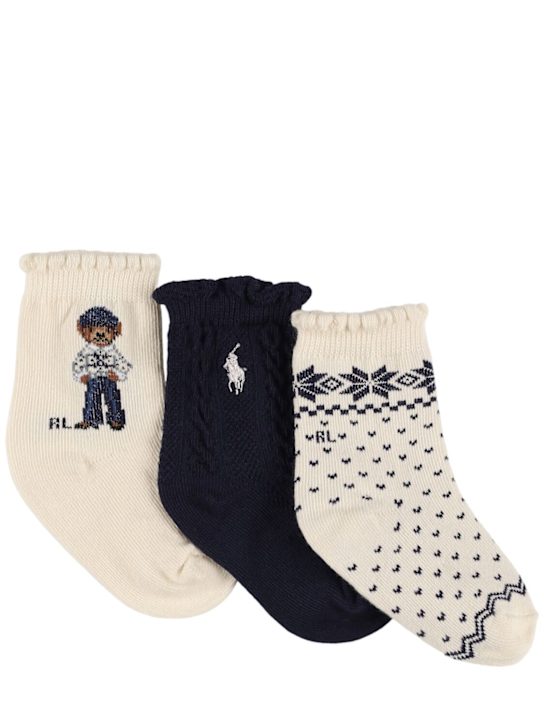 Polo Ralph Lauren: Set di 3 paia di calzini in misto cotone - kids-girls_0 | Luisa Via Roma